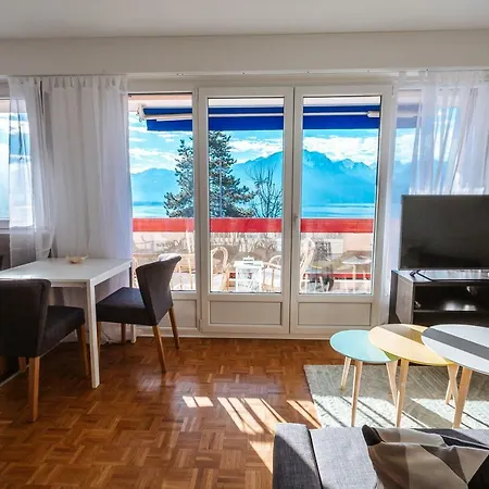 公寓 Terrace With & Mountain View 蒙特勒